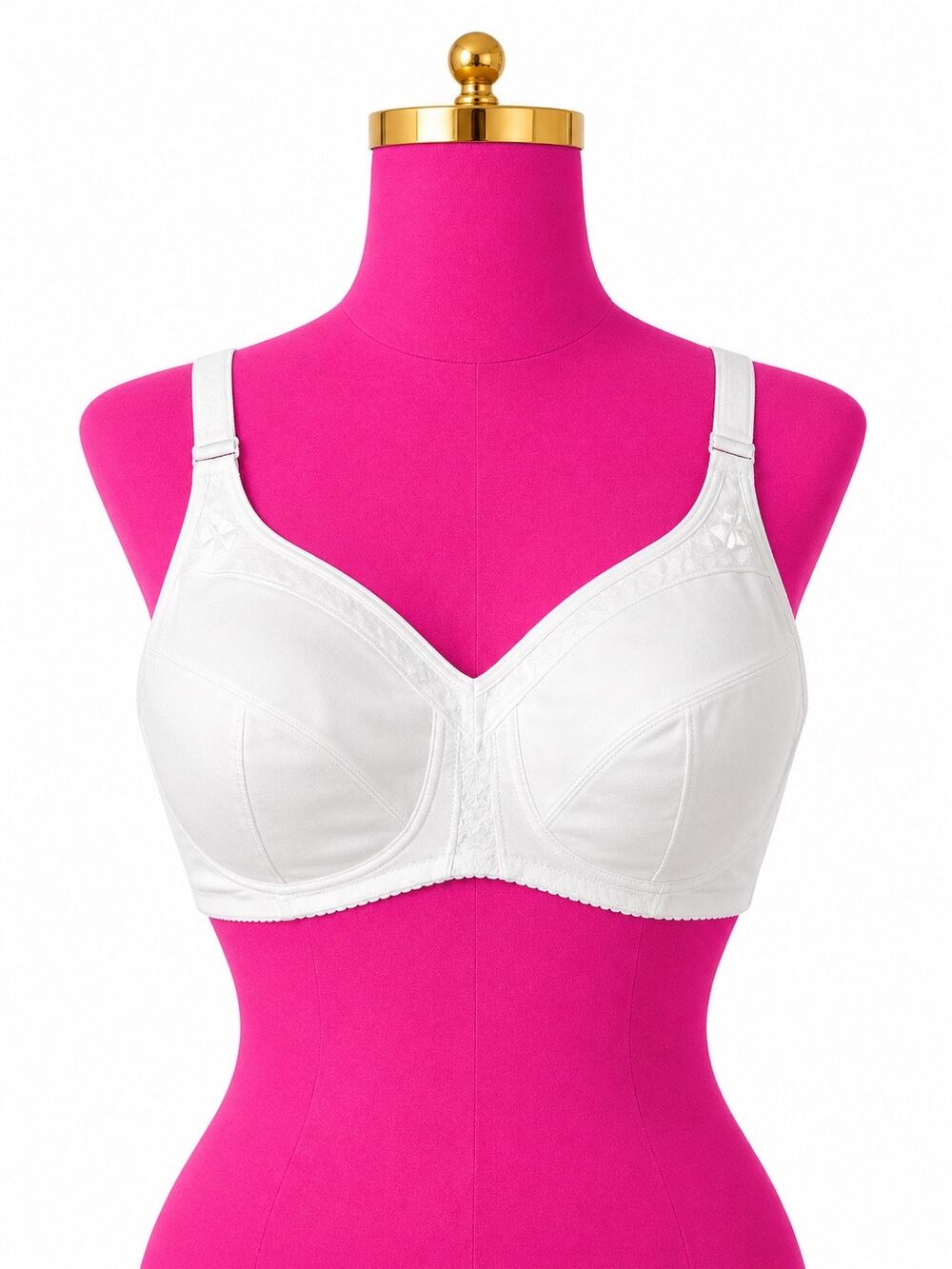 Comfort Choice Front Close Wireless Posture Bra, White 44G New